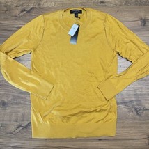 NWT Banana Republic Forever Sweater Womens M Mustard Yellow Sweater Cotton Blend - $23.15