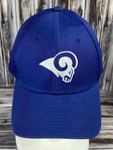 New Era 39Thirty Los Angeles Rams Blue &amp; White Fitted Trucker Hat - S/M - £7.82 GBP