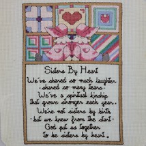 Sister Love Embroidery Finished Sampler Family Sunbonnet Sue Country EVC  - £19.99 GBP
