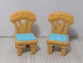 Fisher-Price Loving Family Dollhouse Tan-Brown Blue Kitchen Dining room ... - $6.92