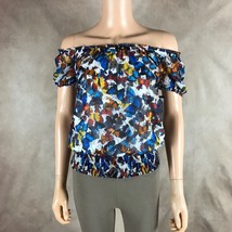 INC Women&#39;s Multi-Color Printed On/Off-Shoulder Peasant Blouse NWT P/P - £9.75 GBP