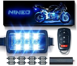 NINEO 8Pcs Motorcycle LED Light Kit, Motorcycle Underglow Lights with Br... - $39.59