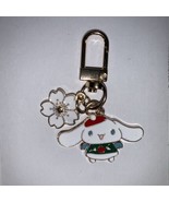 Sanrio Cinnamoroll Christmas White Poinsettia Add On Charm Clip Keychain - £4.67 GBP