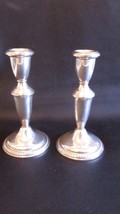 2--6  1/4 Inch  Empire Sterling Silver Candlesticks Pattern 620 + Gadrooning - £67.93 GBP