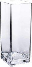 Diamond Star Tall Square Vase Home Decorative Flower Glass Vase, 4&quot;×4&quot;×10&quot; - £30.36 GBP