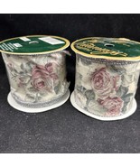All The Trimmings Floral Wired Ribbon Elegant Rose U5499 2.5” Wide - $6.92