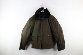 Vtg 80s 90s Streetwear Mens 42R Lined Insulated Police Bomber Jacket Green USA - $89.05