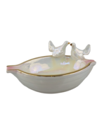 Vtg Lusterware cigar and cigarette ashtray pigeons iridescent pearlescen... - $42.93 CAD