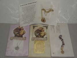 New St Anthony religious lot pendant necklace chaplet ornament prayer card - $8.00