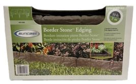 Suncast BSE10BR Deco Garden Border Stone Edging 12&quot; L X 5.75&quot; H Resin Brown - $494.00 MXN