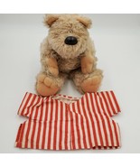 Vintage 1983 GRAPHICS INTL Brown Teddy Bear PJ&#39;S Nightgown Stuffed 18&quot;  ... - $26.80 CAD