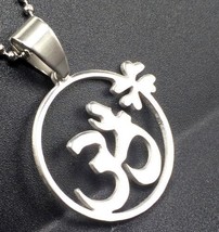 Stainless Steel Yoga Om Necklace - £7.02 GBP