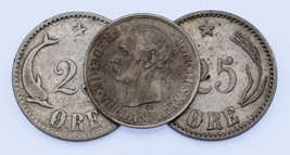 1874-1912 Denmark 10-25 ore coin full of 3, km 796.1, 796.2, 807-
show o... - $1,558.55 MXN