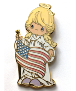 Precious Moments 2002 Angel American Flag Enamel Lapel Pin Vintage USA P... - €11,05 EUR