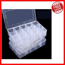 Large Clear Storage Organizer for Arts &amp; Crafts - 15 Compartments, 3 Pack - $667.04 MXN