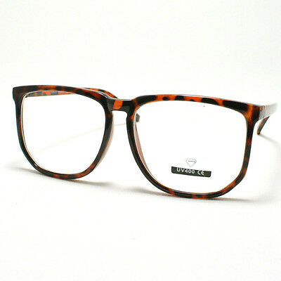 Unico Quadrato Occhiali da Vista Smanettone Nerd Moda Lenti Trasparenti - $6.87
