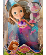 Disney Sofia The First Mermaid Magic 12” Doll - Tail spins, Lights up & Sings!! - £29.12 GBP