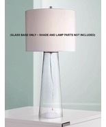 Lot of 2 ~ Clear Glass Tapered Column Table Lamp Base, Pendant Light Cover - $26.62 CAD