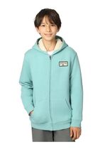 Quiksilver Boys Girls Hoodie Blue Full Zip Plush Lined Active Long Sleeves - $835.59 MXN