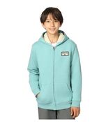 Quiksilver Boys Girls Hoodie Blue Full Zip Plush Lined Active Long Sleeves - $835.08 MXN