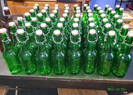 Grolsch Green Flip Top Beer Bottles Set Of 4 - $35.00