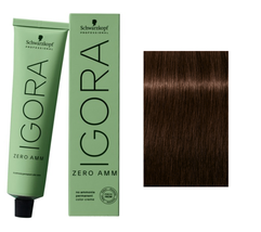 Schwarzkopf IGORA ZERO AMM Hair Color, 4-6 Medium Brown Chocolate - £15.06 GBP