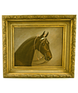 John L. Baker Brown Horse Head Daisy Mae&#39;s King April 1952 Gilt Gold Fra... - €685,21 EUR