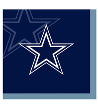 Dallas Cowboys NFL Licensed 2 Ply Beverage Napkins, 9-4/5&quot; X 9-3/4&quot;,16 Count Pk - £4.77 GBP