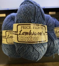 Price Cutter Lambswool Copley 6 Skeins Lt Blue 75031 50gm ea 2 ply - $18.00