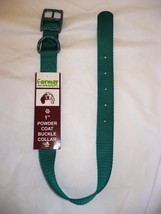 Formay  1 Inch Powder Coat Metal Buckle Nylon Dog Collar Green 18 Inches NEW - £9.27 GBP