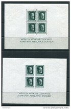 Germany 1937 Mi Block 7-8 Sc B102-3 Perf+Imperf. MNH  A.Hitler ee description - £54.50 GBP
