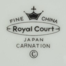 Royal Court Fine China Carnation Pattern Salad Plate Japan FLoral Flower Gold - £5.50 GBP