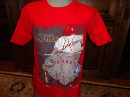 Vintage 90&#39;s Red Nutmeg MLB Baseball Texas Rangers T-Shirt Adult L Rare Usa NICE - £29.54 GBP