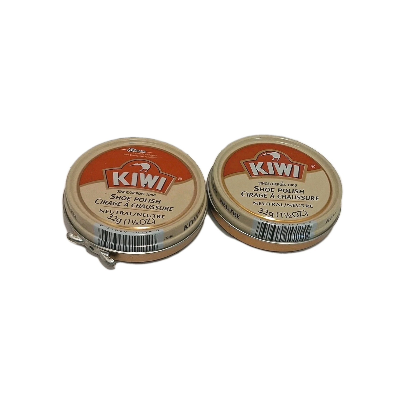 Lot 2 KIWI Shoe Polish All Colors 1.125 oz 32 g Each Tin Neutral Renew P... - $19.79