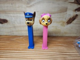 Paw Patrol Cartoon Chase Police Dog &amp; Skye Nickelodeon PEZ Dispensers Lo... - $7.92