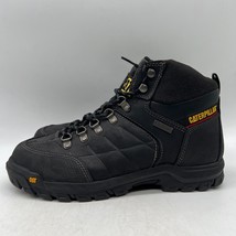 CAT Threshold Mens Black Lace Up Waterproof Steel Toe Work Boots Size 10 - $79.19