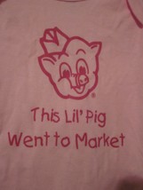 NWT PIGGLY WIGGLY &quot;This Lil&#39; Pig Went to Market&quot; Girls Pink Snap Bottom ... - £7.04 GBP