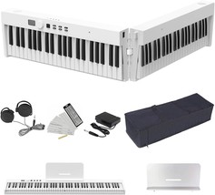 Nikomaku Foldable Digital Piano 88 Keys Portable Piano Keyboard Folding ... - $193.99