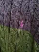 Polo Ralph Lauren NWT Mens Color Block Striped Sweater Cable Knit Crew Sz L - $72.00