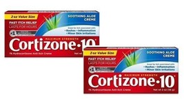 Cortizone-10 Max Strength 1% Hydrocortisone w/Aloe Anti-Itch Cream 2oz P... - £17.76 GBP