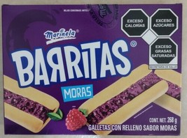 3X MARINELA BARRITAS MORA BLACKBERRY COOKIE BARS - 3 BOXES - FREE PRIORI... - $33.85