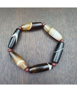 Lotto 6 antiche perle di agata agata yemenita naturali rare fantasie a f... - $3,108.13 MXN