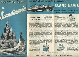 Cunard Line Cruises to Scandinavia Brochure 1952 Queen Elizabeth - £22.13 GBP