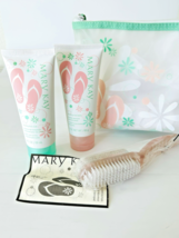 MARY KAY  Foot Soak &amp; Balm Brush Pumice Stone Pedicure 3-PC Set Travel B... - $9.85