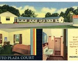 Auto Plaza Court Linen Postcard Prospect Kentucky Curteich - £11.01 GBP