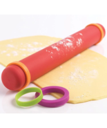ROLLING PIN French Style Silicone Adjustable Baking Tools Baking Gifts - $98.01