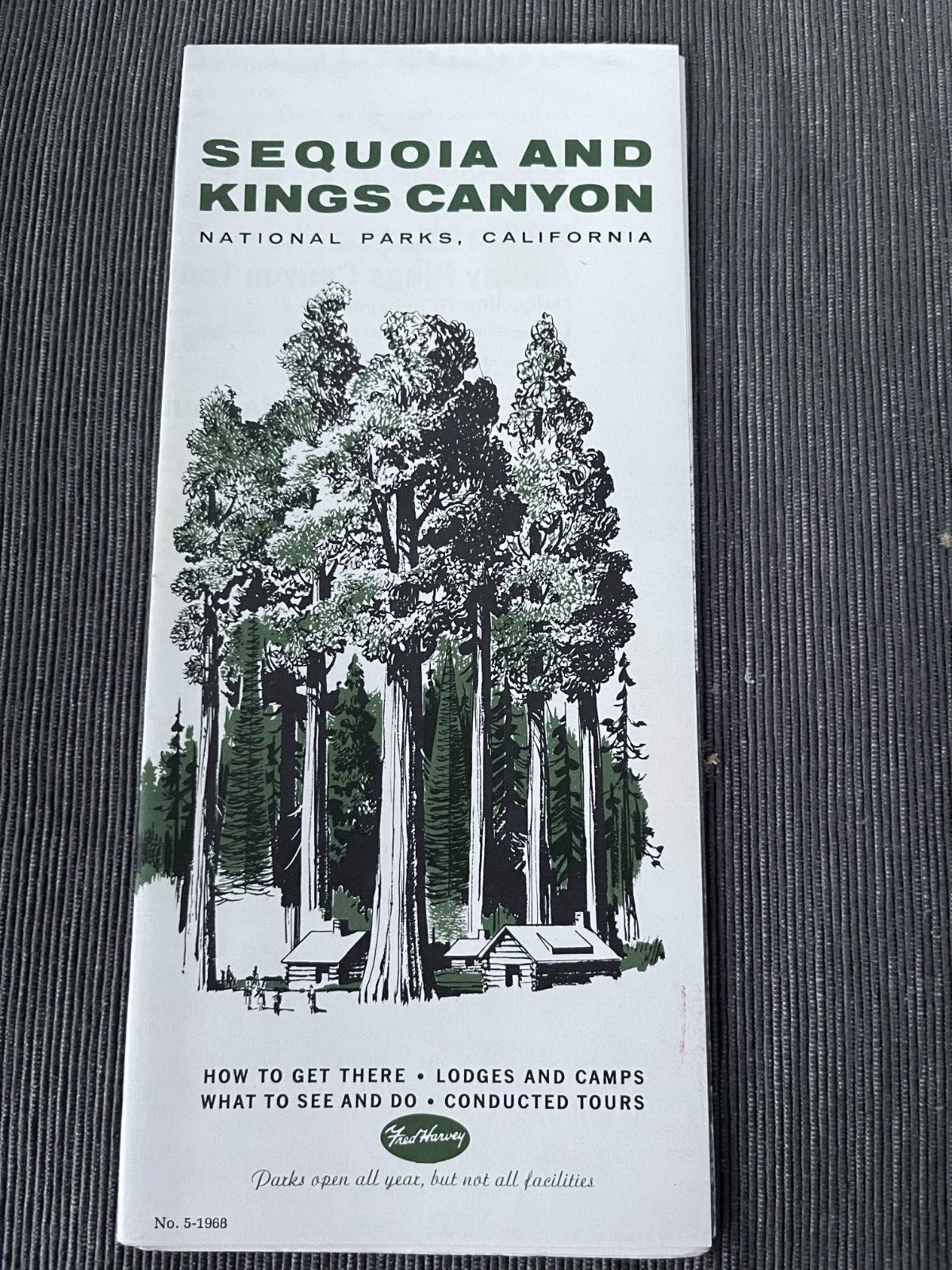 Primary image for Sequoia and Kings Canyon California Fred Harvey brochure 1960s