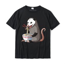 Womens Funny Japanese Kawaii Ramen Opossum Round Neck T-Shirt Graphic Men&#39;s T Sh - £66.35 GBP