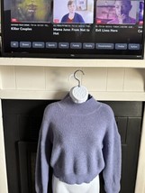 Shein beautiful purple ladies long sleeve size L sweater - £6.24 GBP