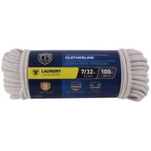 Tru-guard 641891 Diamond Braid Cotton Clothesline W/synthetic Core, 7/32... - $21.81